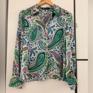 Zara Multicolor Paisley Shirt